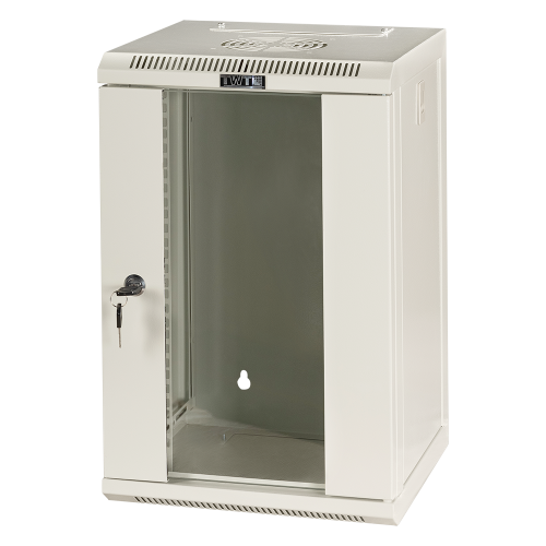 Шкаф настенный 10", 312x300, стеклянная дверь, серый, установочный размер 236 мм